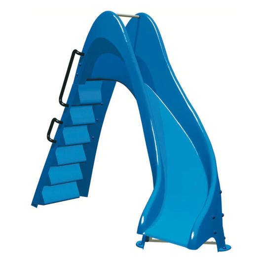 Scivolo per Piscina in PVC Blu Dritto o Curvo