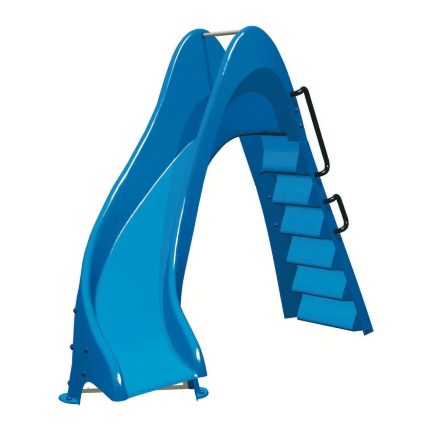 Scivolo per Piscina in PVC Blu Dritto o Curvo