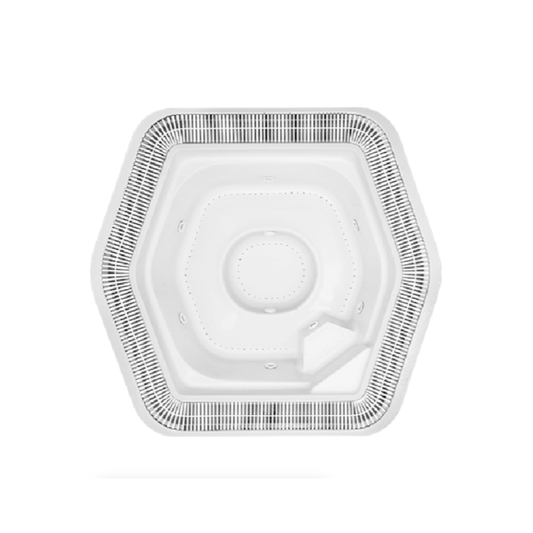 Classic / Olivia Pool Spa Esagonale da Incasso con Bordo Sfioratore