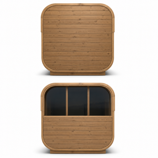 Sauna da Esterno Quadra-X in Pino Scandinavo