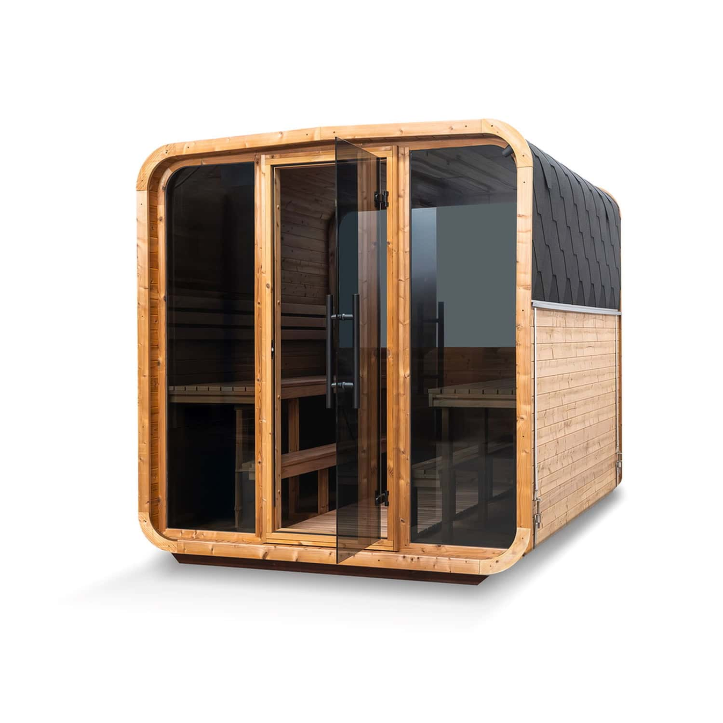 Sauna da Esterno Quadra-XL in Pino Scandinavo Termotrattato