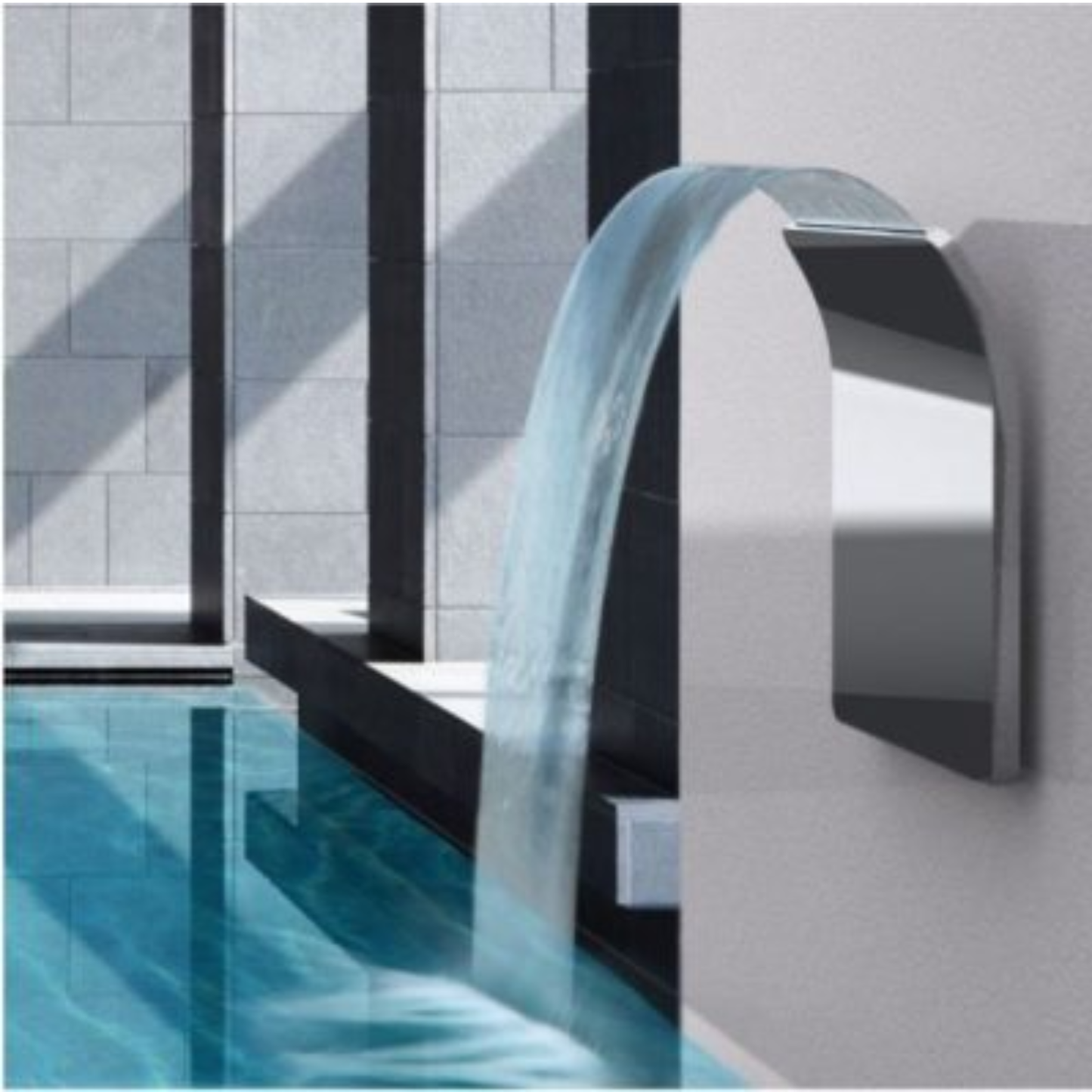 Cascata Frame a Parete in Acciaio Inox AISI 316 per Piscina