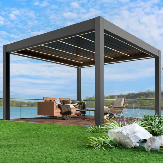 Pergola Standard Manuale in Alluminio con Tetto a Lame