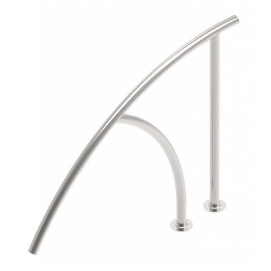Passamano Curvato Elegante in Inox AISI 316L per Piscina