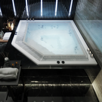 Janette Pool Spa da Incasso con Bordo Sfioratore e 12 Getti