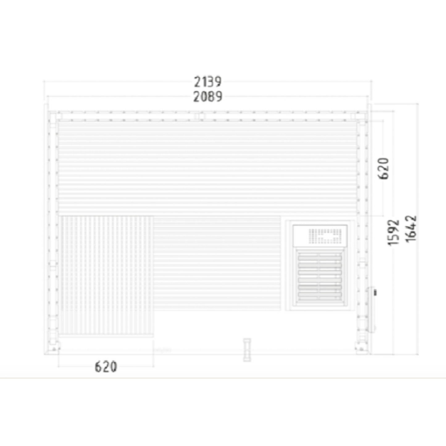 Sauna Panorama Small Tradizionale in Abete Rosso
