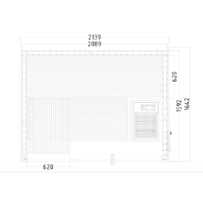 Sauna Panorama Small Tradizionale in Abete Rosso