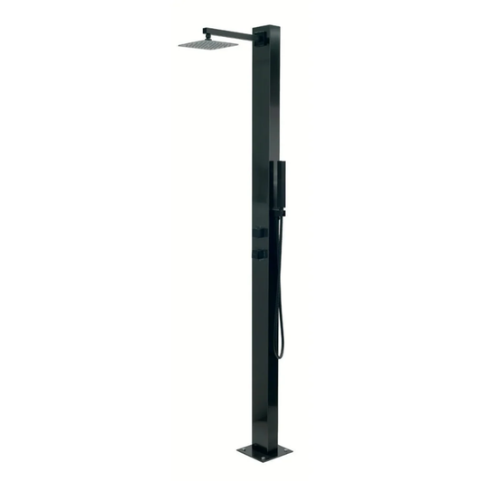 Doccia in Inox Nera AISI 316L per Piscina